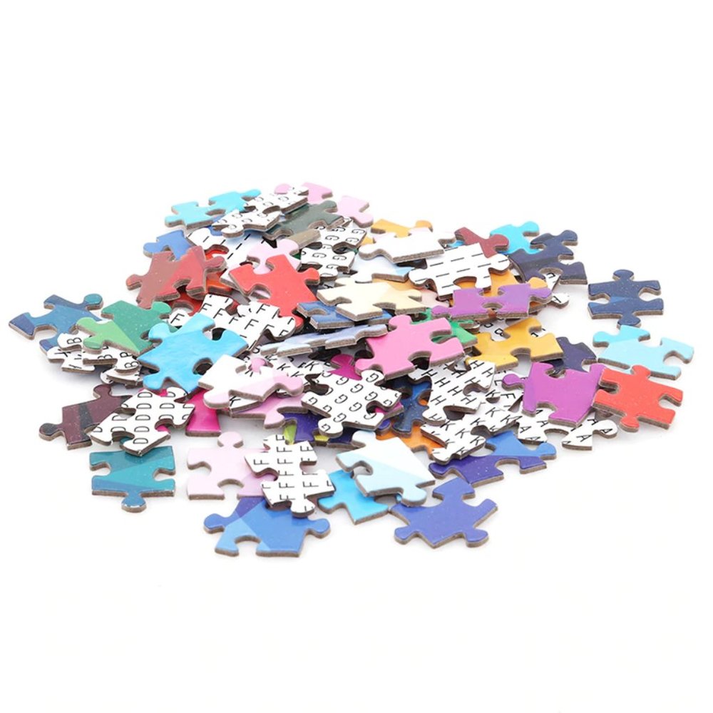 1000 Piece Round Jigsaw Puzzle Colorful Rainbow - Picture 4 of 6